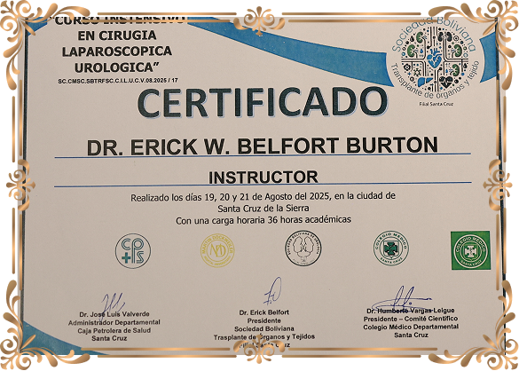 Certificado de la Universidad San Pablo